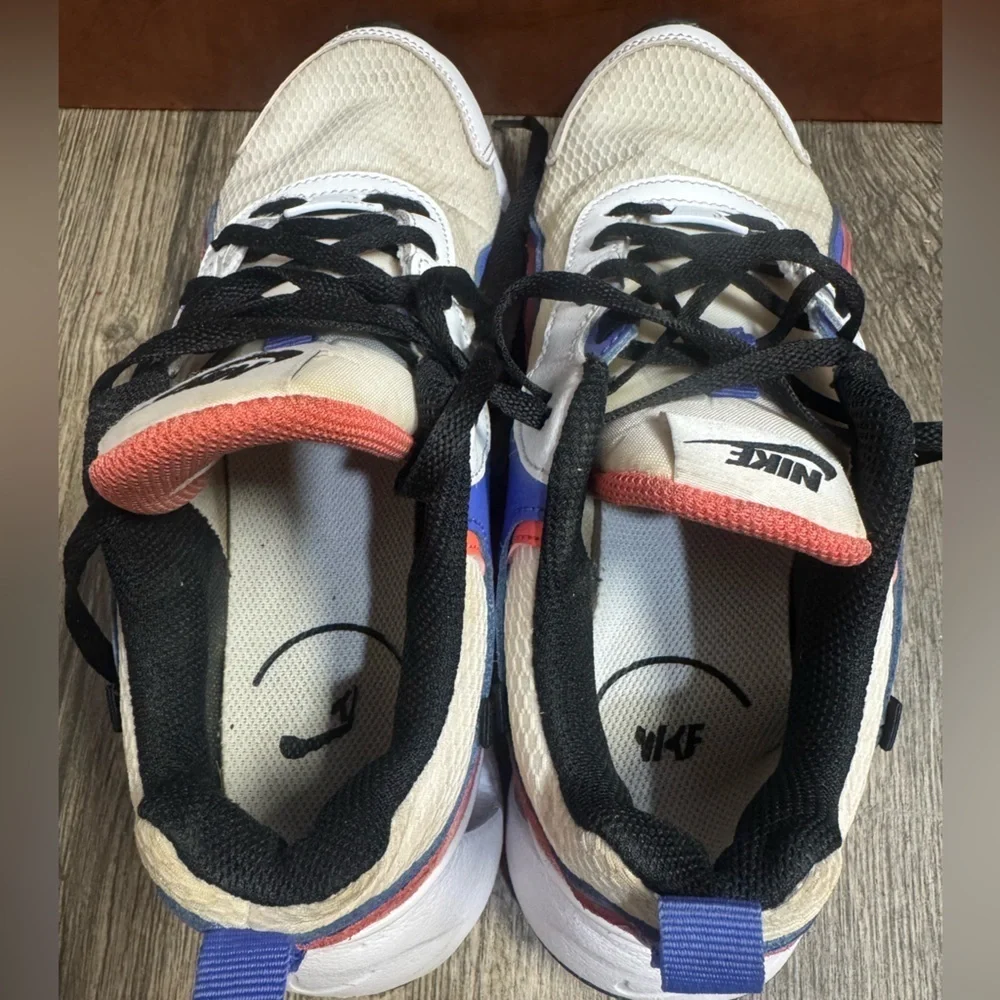 Nike Cream and Blue Sneakers with Chunky Design